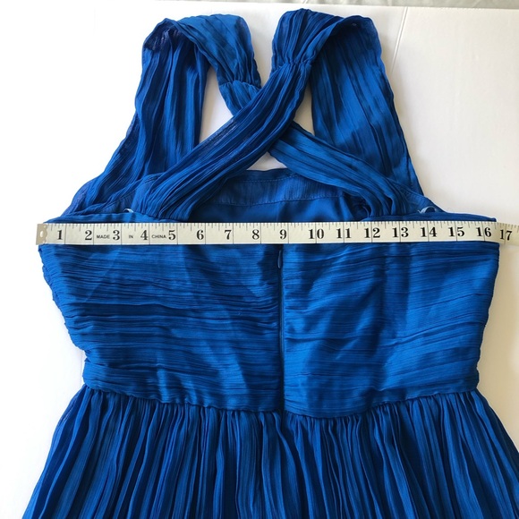 NWOT BB Dakota Chiffon Evening Cocktail Dress Royal Blue never worn size 6 - Picture 11 of 16